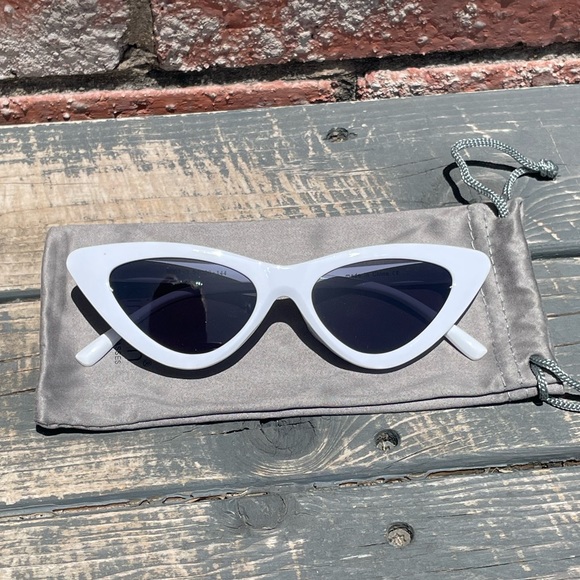 Accessories - New Kimorn Cat Eye Retro White Sunglasses